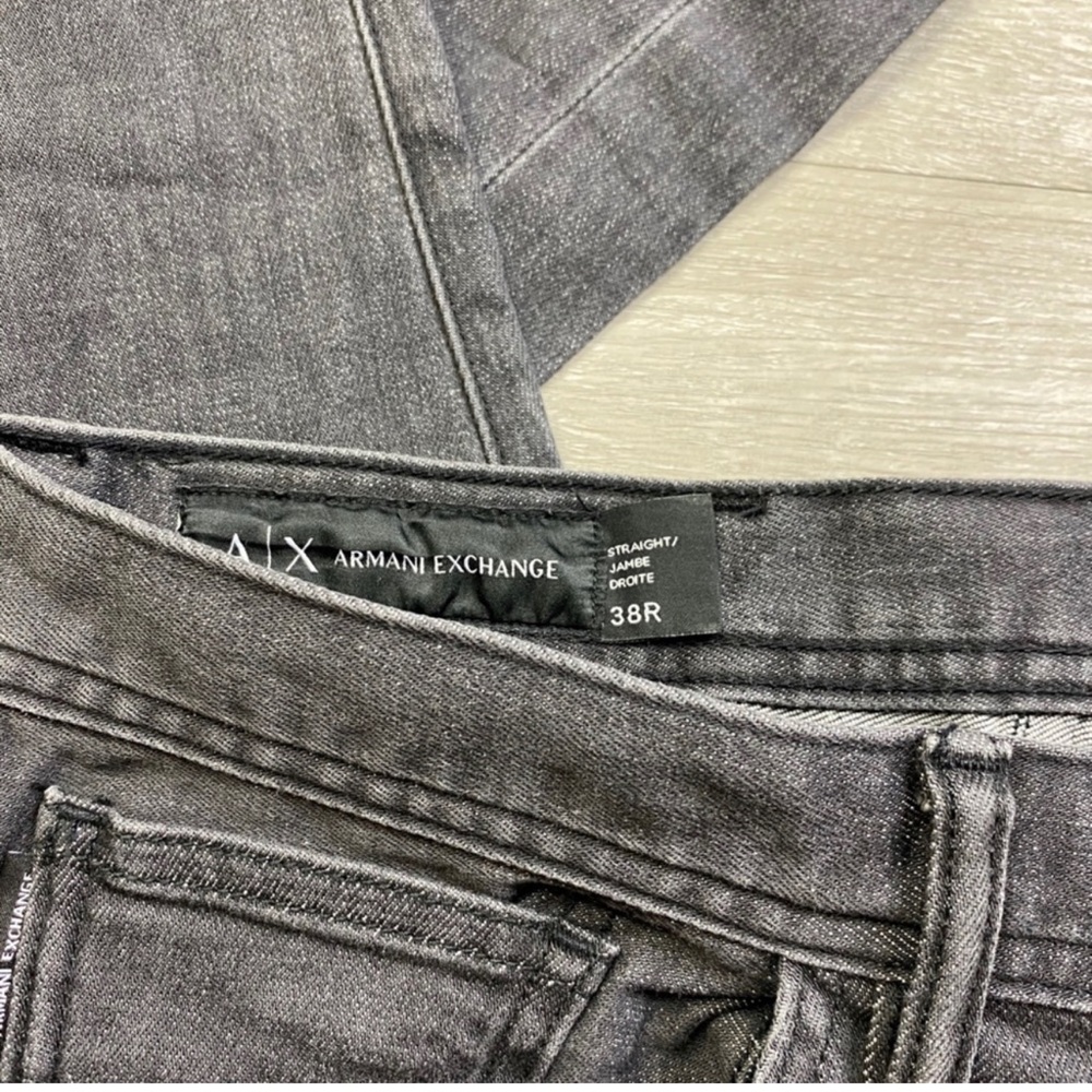 Armani Exchange Black Charcoal Straight Jeans